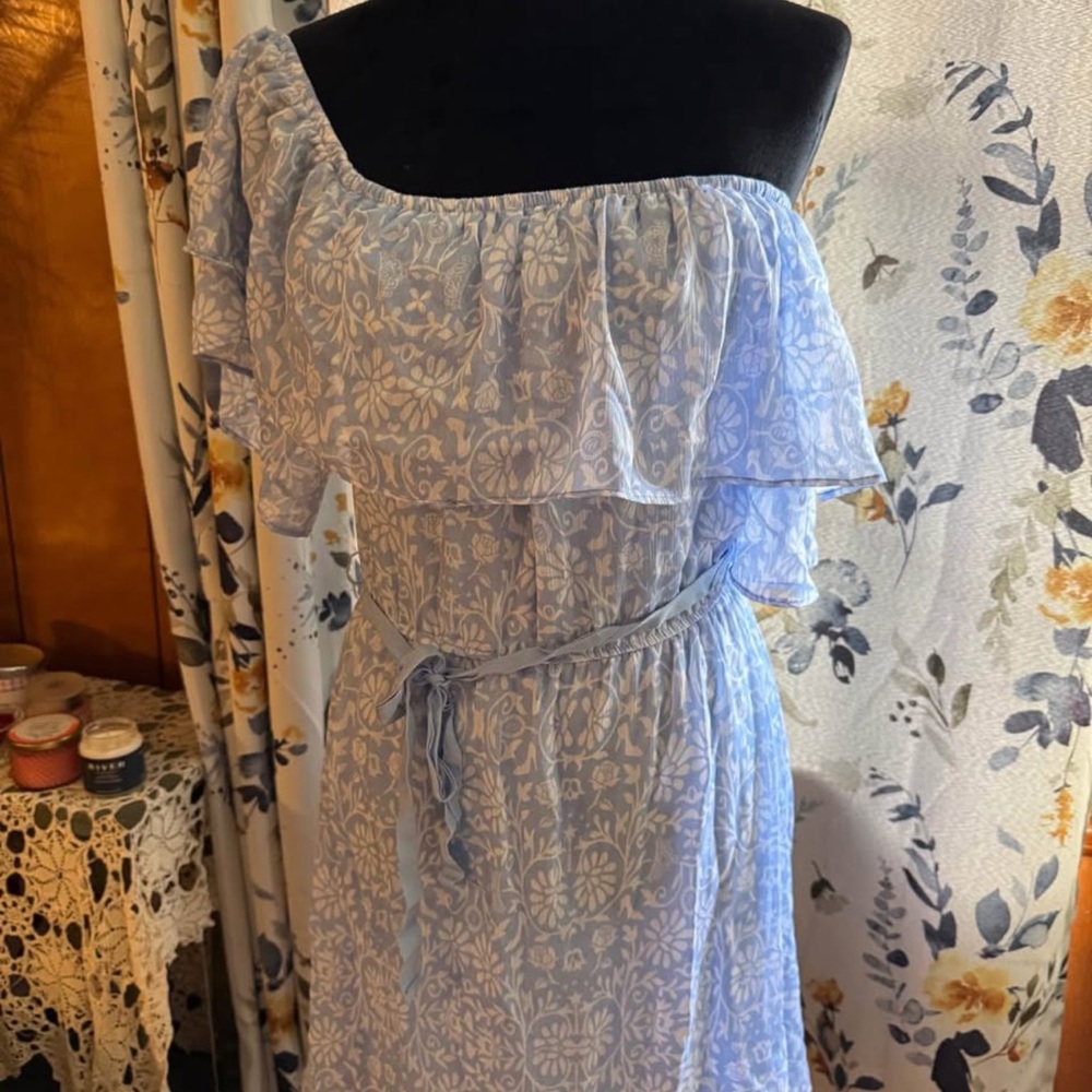 Disney Light Blue One Shoulder Dress